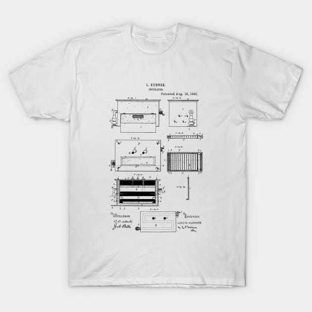 Incubator Vintage Patent Hand Drawing T-Shirt by TheYoungDesigns